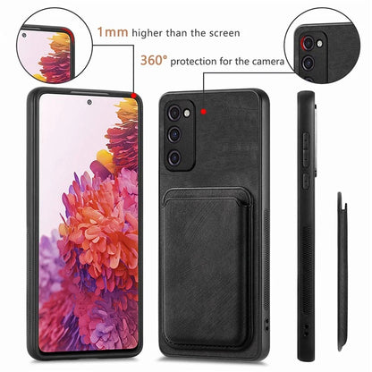 D12 For Samsung Galaxy S20 Lite / S20 FE / S20 FE 5G / S20 FE 2022 Case Detachable Card Case Shell