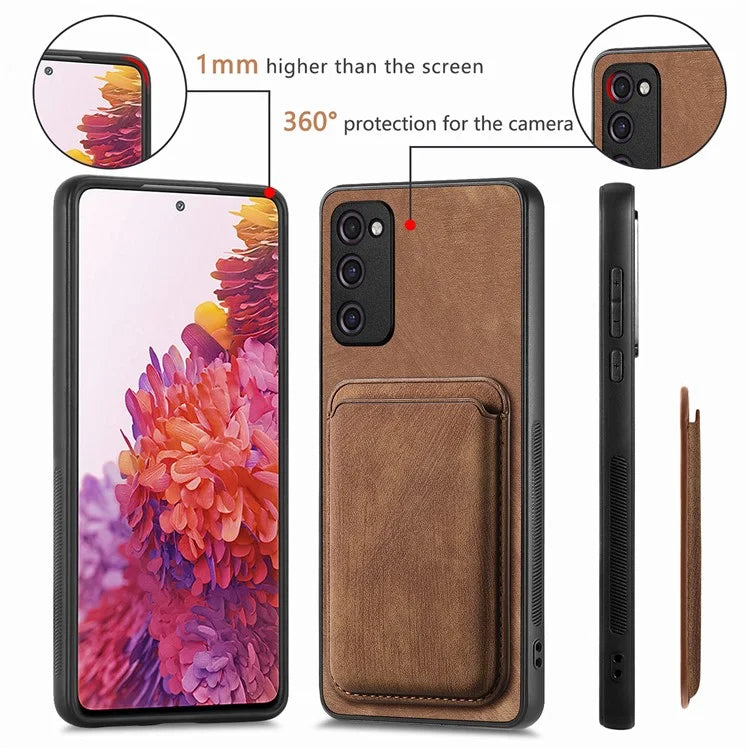 D12 For Samsung Galaxy S20 Lite / S20 FE / S20 FE 5G / S20 FE 2022 Case Detachable Card Case Shell