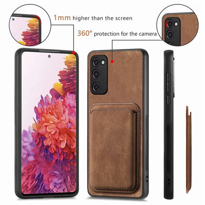D12 For Samsung Galaxy S20 Lite / S20 FE / S20 FE 5G / S20 FE 2022 Case Detachable Card Case Shell