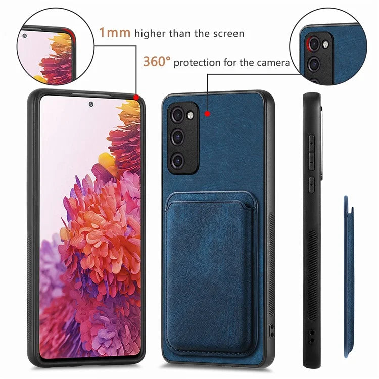D12 For Samsung Galaxy S20 Lite / S20 FE / S20 FE 5G / S20 FE 2022 Case Detachable Card Case Shell