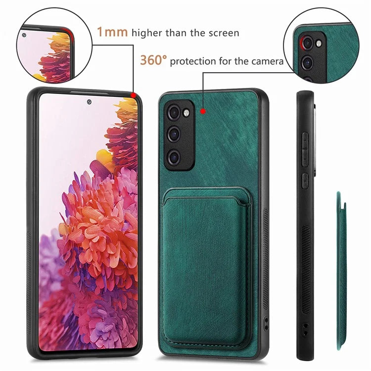 D12 For Samsung Galaxy S20 Lite / S20 FE / S20 FE 5G / S20 FE 2022 Case Detachable Card Case Shell