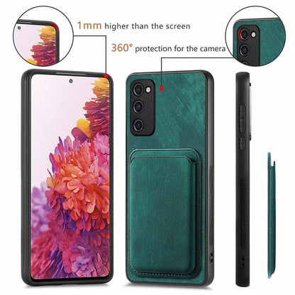 D12 For Samsung Galaxy S20 Lite / S20 FE / S20 FE 5G / S20 FE 2022 Case Detachable Card Case Shell