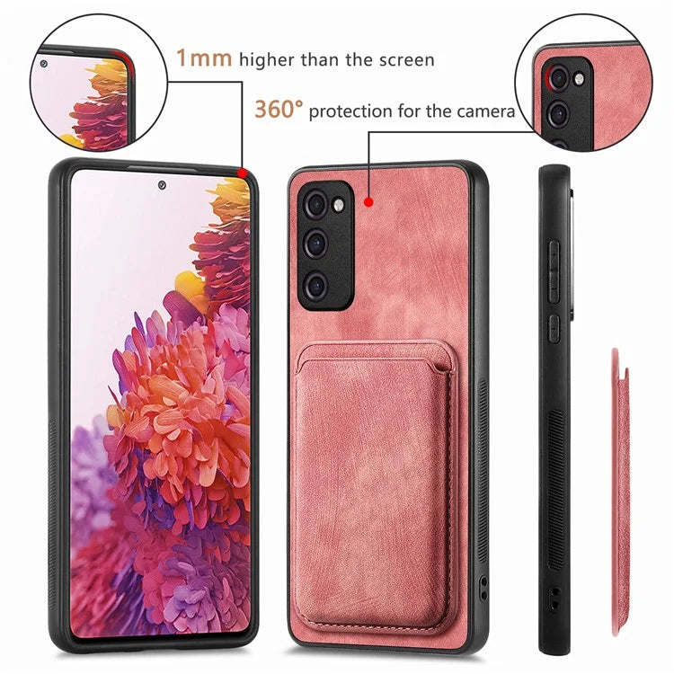 D12 For Samsung Galaxy S20 Lite / S20 FE / S20 FE 5G / S20 FE 2022 Case Detachable Card Case Shell