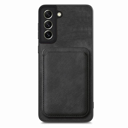 D12 For Samsung Galaxy S21 FE 5G Mobile Phone PU+TPU Cover with Detachable Magnetic Card Case
