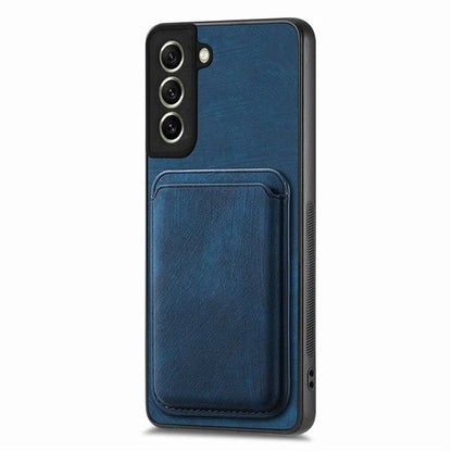 D12 For Samsung Galaxy S21 FE 5G Mobile Phone PU+TPU Cover with Detachable Magnetic Card Case