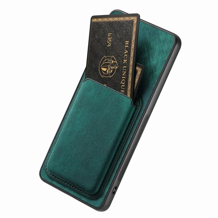D12 For Samsung Galaxy S21 FE 5G Mobile Phone PU+TPU Cover with Detachable Magnetic Card Case