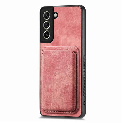 D12 For Samsung Galaxy S21 FE 5G Mobile Phone PU+TPU Cover with Detachable Magnetic Card Case