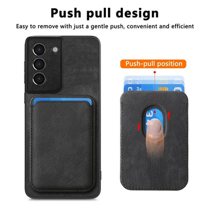 D12 For Samsung Galaxy S21 4G / 5G Detachable Magnetic Card Case Mobile Phone Cover