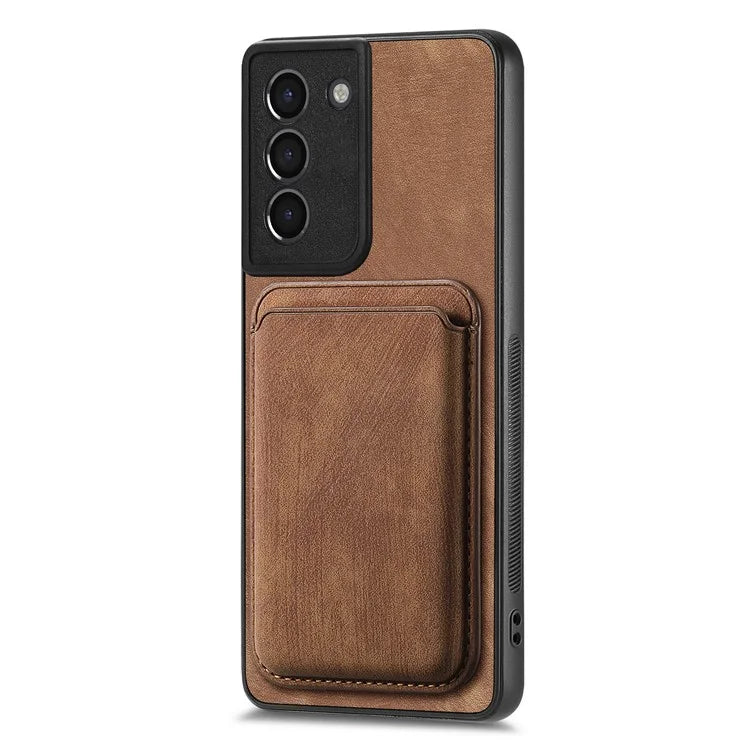 D12 For Samsung Galaxy S21 4G / 5G Detachable Magnetic Card Case Mobile Phone Cover