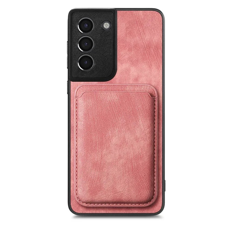 D12 For Samsung Galaxy S21 4G / 5G Detachable Magnetic Card Case Mobile Phone Cover