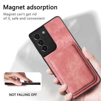 D12 For Samsung Galaxy S21 4G / 5G Detachable Magnetic Card Case Mobile Phone Cover