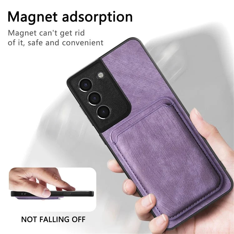D12 For Samsung Galaxy S21 4G / 5G Detachable Magnetic Card Case Mobile Phone Cover