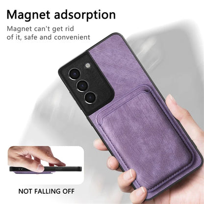 D12 For Samsung Galaxy S21 4G / 5G Detachable Magnetic Card Case Mobile Phone Cover
