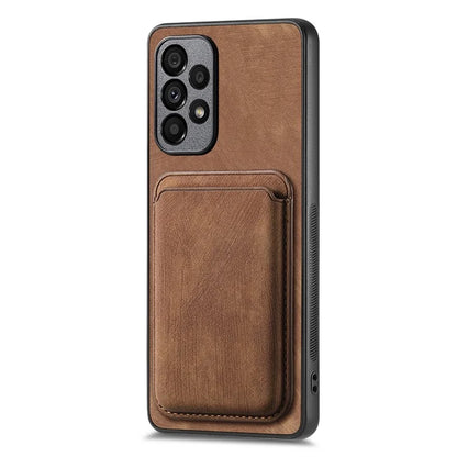 D12 For Samsung Galaxy A13 4G Cell Phone Case Shock-absorbing Card Holder PU+TPU Cover