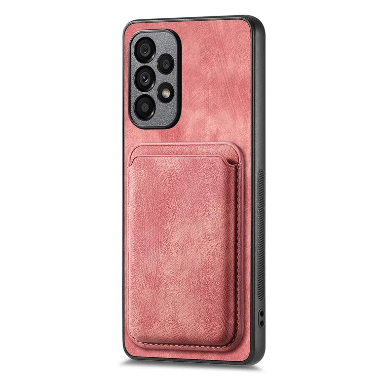 D12 For Samsung Galaxy A13 4G Cell Phone Case Shock-absorbing Card Holder PU+TPU Cover
