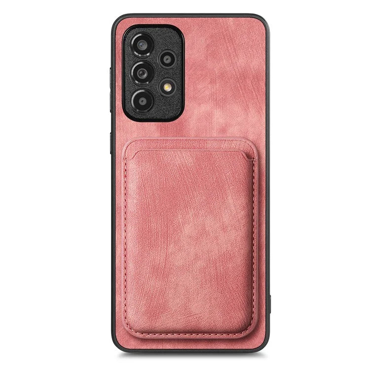 D12 For Samsung Galaxy A13 4G Cell Phone Case Shock-absorbing Card Holder PU+TPU Cover