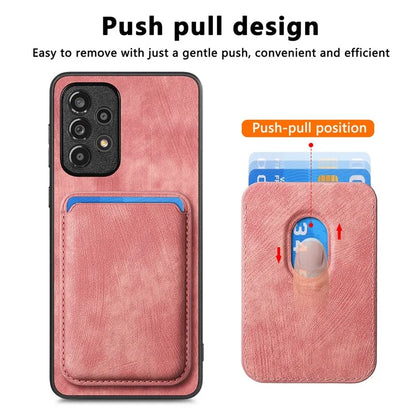 D12 For Samsung Galaxy A13 4G Cell Phone Case Shock-absorbing Card Holder PU+TPU Cover