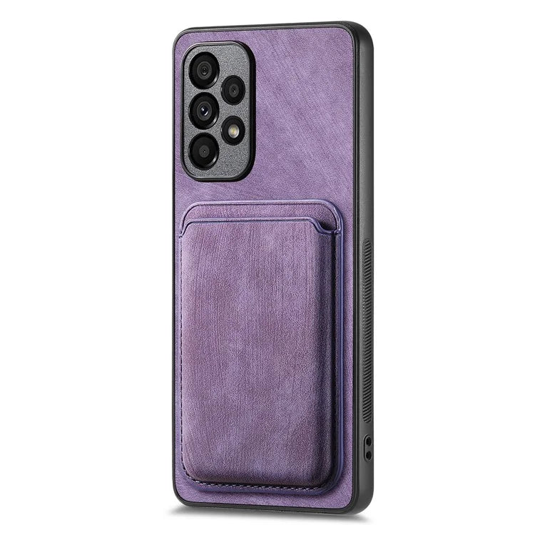 D12 For Samsung Galaxy A13 4G Cell Phone Case Shock-absorbing Card Holder PU+TPU Cover