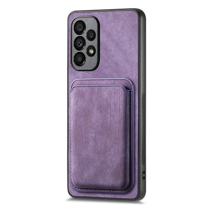 D12 For Samsung Galaxy A13 4G Cell Phone Case Shock-absorbing Card Holder PU+TPU Cover