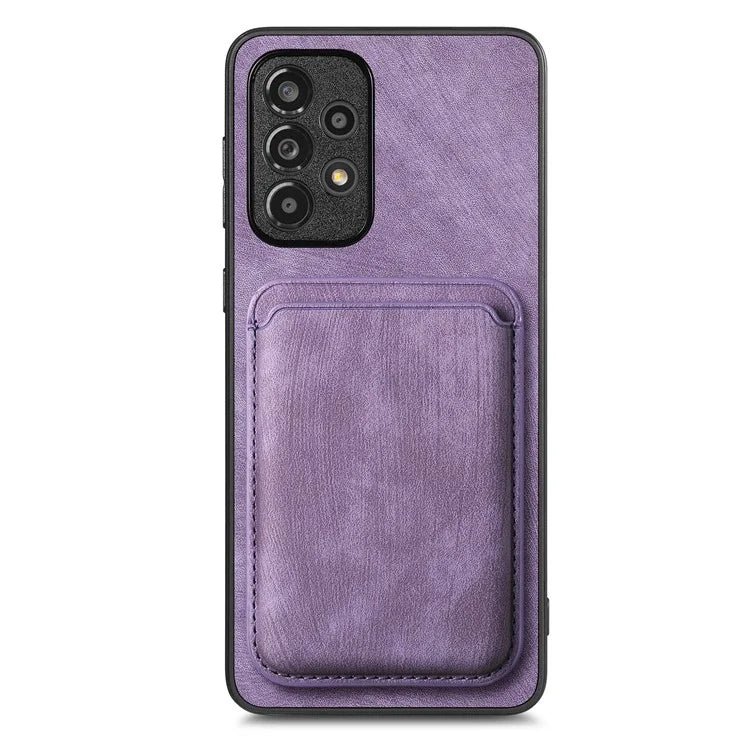 D12 For Samsung Galaxy A13 4G Cell Phone Case Shock-absorbing Card Holder PU+TPU Cover