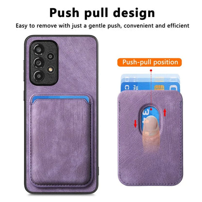 D12 For Samsung Galaxy A13 4G Cell Phone Case Shock-absorbing Card Holder PU+TPU Cover