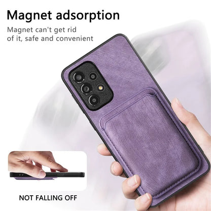 D12 For Samsung Galaxy A13 4G Cell Phone Case Shock-absorbing Card Holder PU+TPU Cover