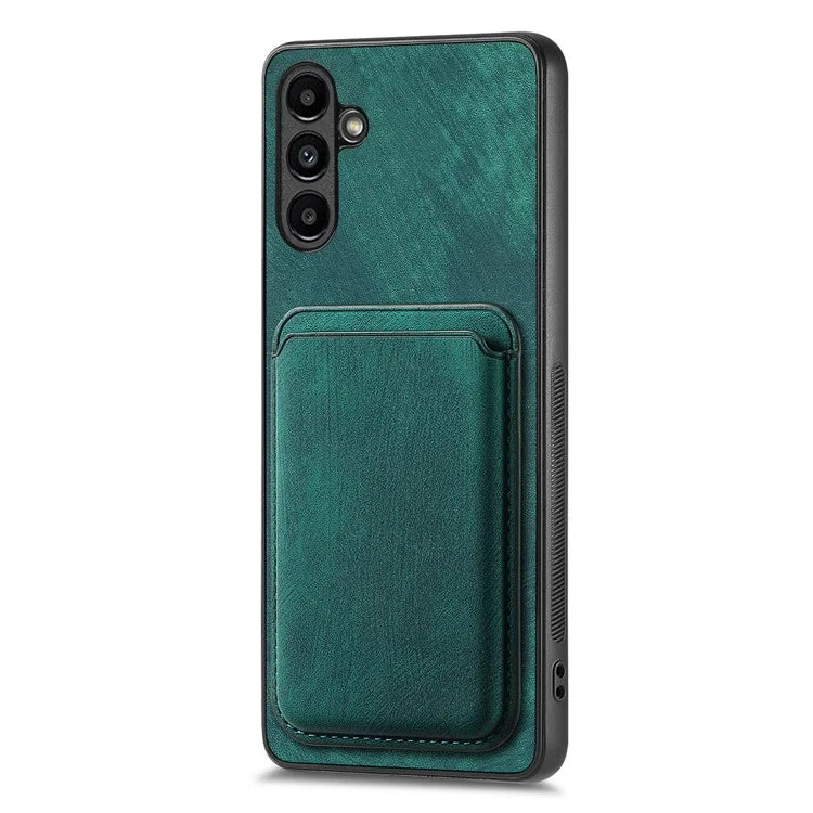 D12 For Samsung Galaxy A54 5G Back Shell Detachable Card Holder PU+TPU Phone Cover