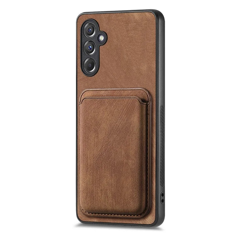 D12 For Samsung Galaxy A15 4G / 5G Case Detachable Magnetic Card Holder PU+TPU Phone Cover