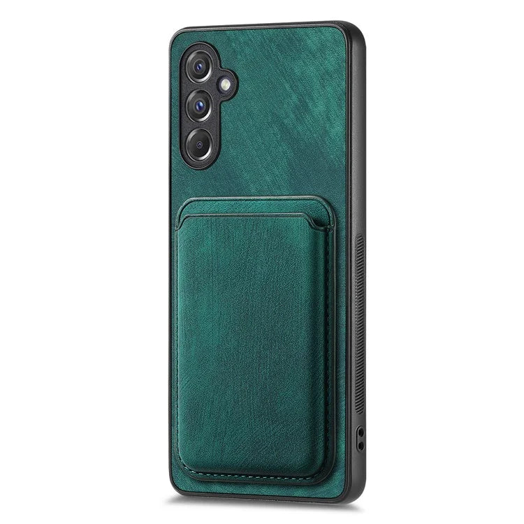 D12 For Samsung Galaxy A15 4G / 5G Case Detachable Magnetic Card Holder PU+TPU Phone Cover