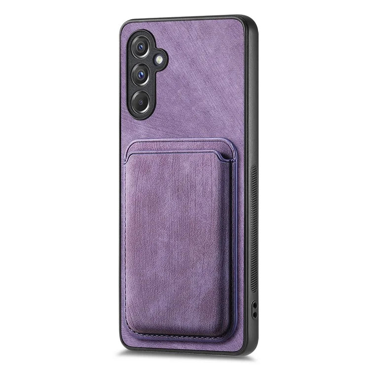 D12 For Samsung Galaxy A15 4G / 5G Case Detachable Magnetic Card Holder PU+TPU Phone Cover