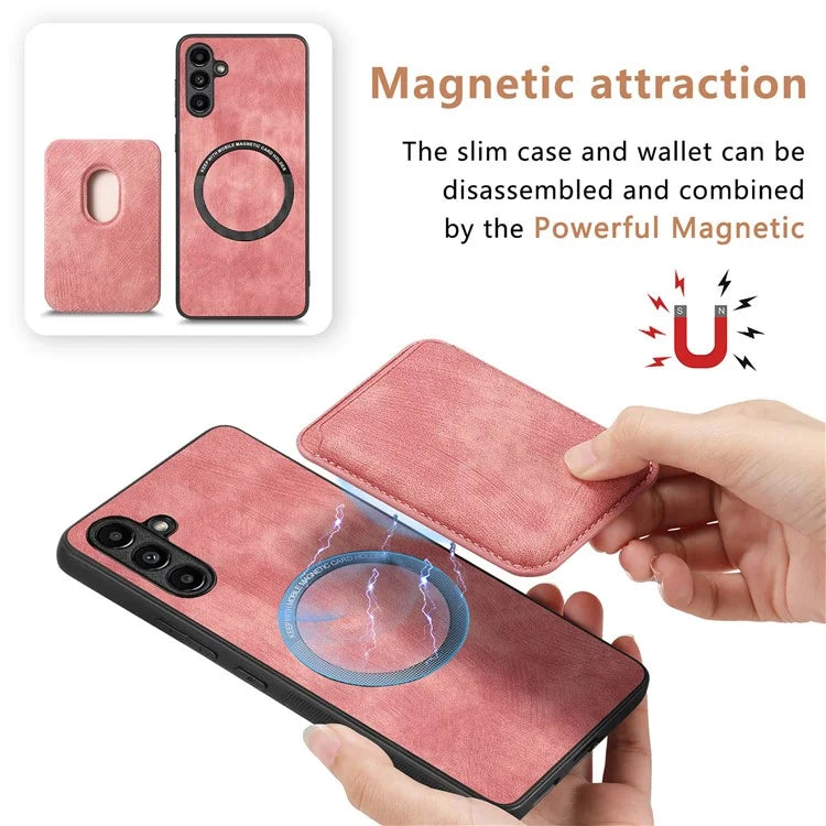 D12 For Samsung Galaxy A13 5G Cell Phone Cover with Detachable Magnetic Card Case