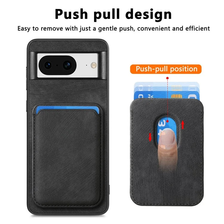 D12 For Google Pixel 8 Anti-scratch Detachable Magnetic Card Case Phone Cover