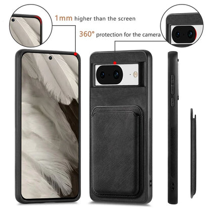 D12 For Google Pixel 8 Anti-scratch Detachable Magnetic Card Case Phone Cover
