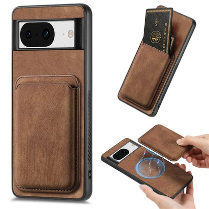 D12 For Google Pixel 8 Anti-scratch Detachable Magnetic Card Case Phone Cover