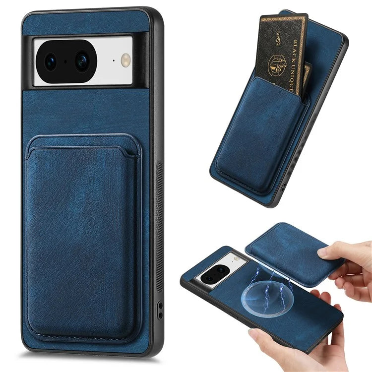 D12 For Google Pixel 8 Anti-scratch Detachable Magnetic Card Case Phone Cover