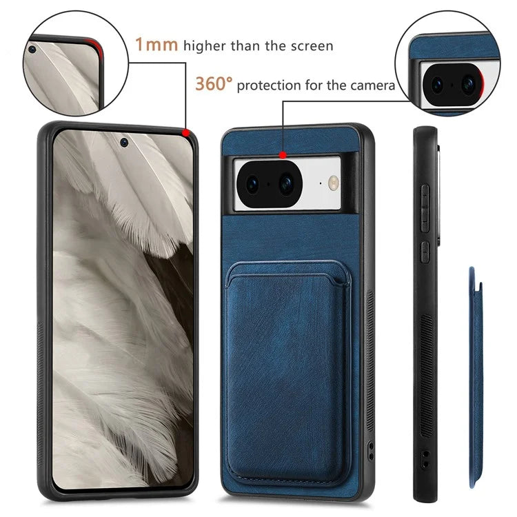 D12 For Google Pixel 8 Anti-scratch Detachable Magnetic Card Case Phone Cover
