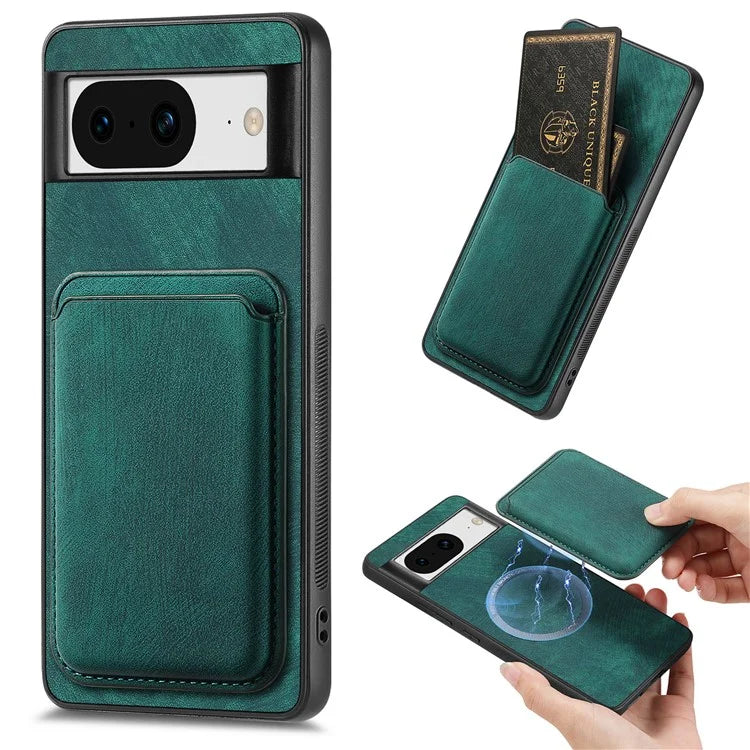 D12 For Google Pixel 8 Anti-scratch Detachable Magnetic Card Case Phone Cover