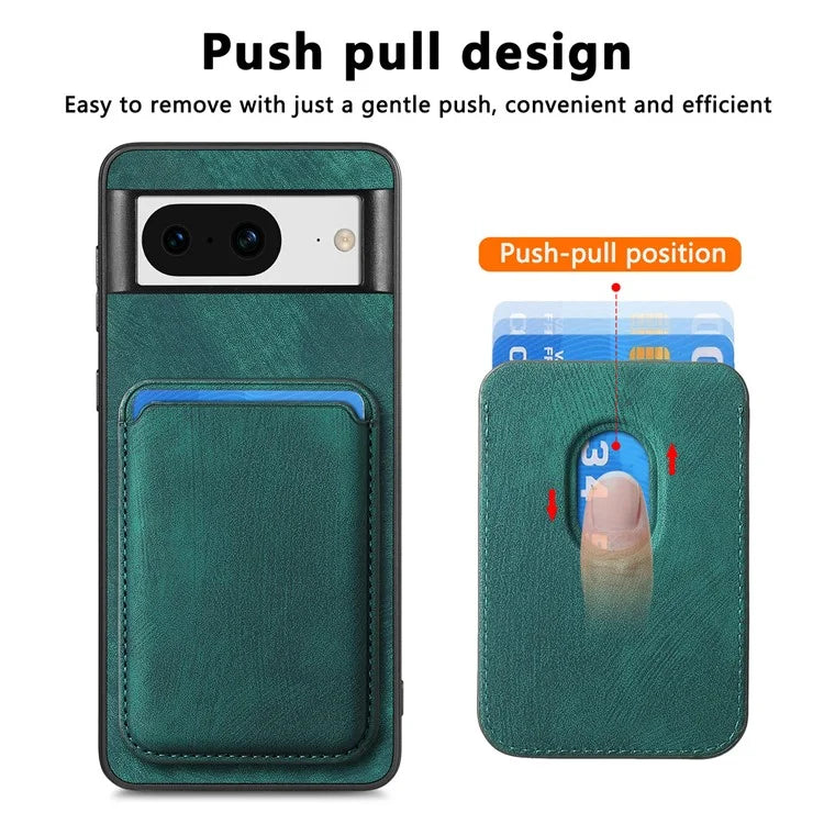 D12 For Google Pixel 8 Anti-scratch Detachable Magnetic Card Case Phone Cover