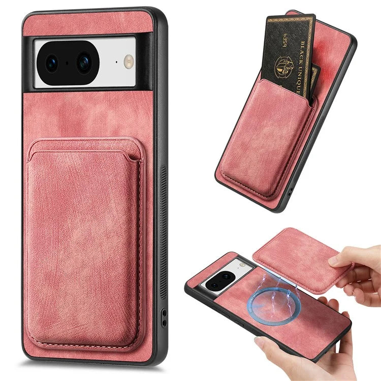 D12 For Google Pixel 8 Anti-scratch Detachable Magnetic Card Case Phone Cover