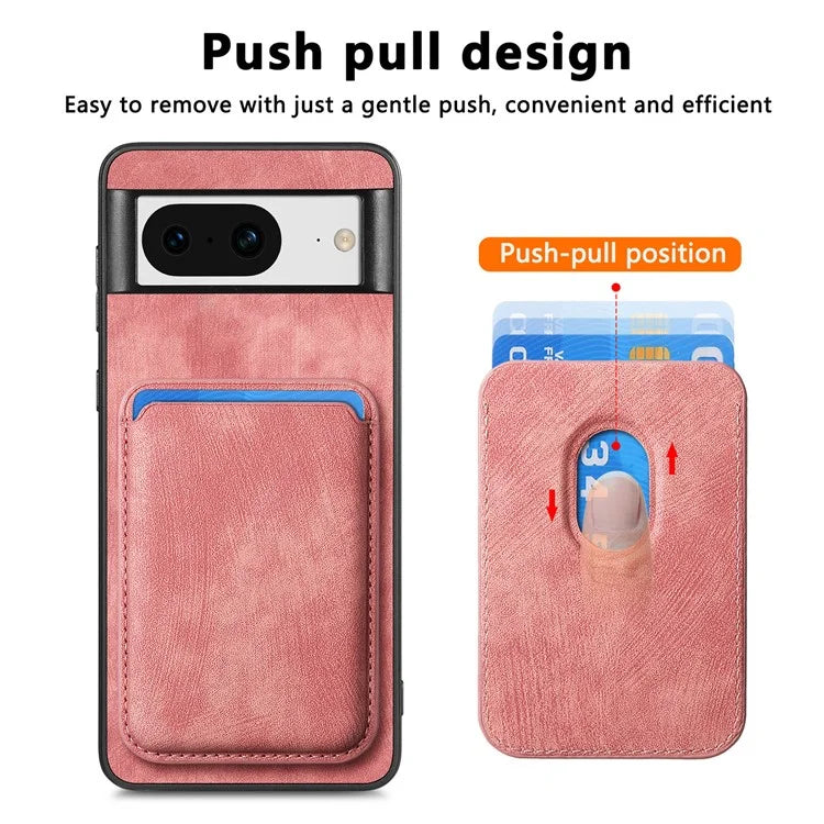 D12 For Google Pixel 8 Anti-scratch Detachable Magnetic Card Case Phone Cover