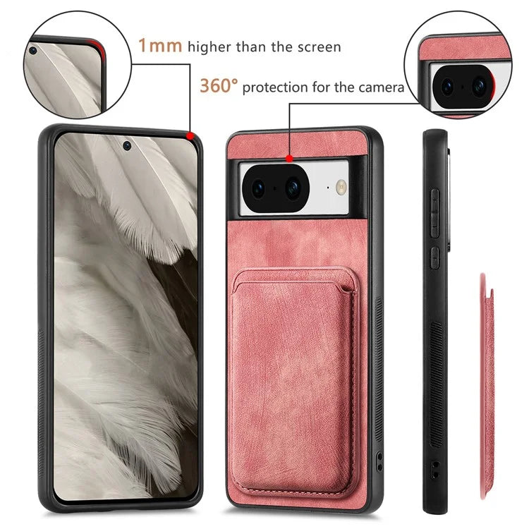 D12 For Google Pixel 8 Anti-scratch Detachable Magnetic Card Case Phone Cover