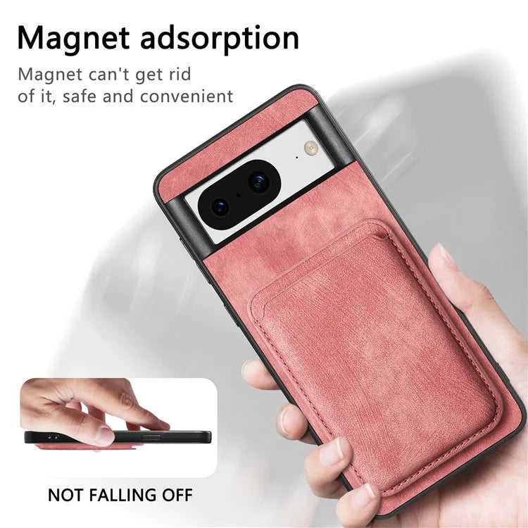 D12 For Google Pixel 8 Anti-scratch Detachable Magnetic Card Case Phone Cover