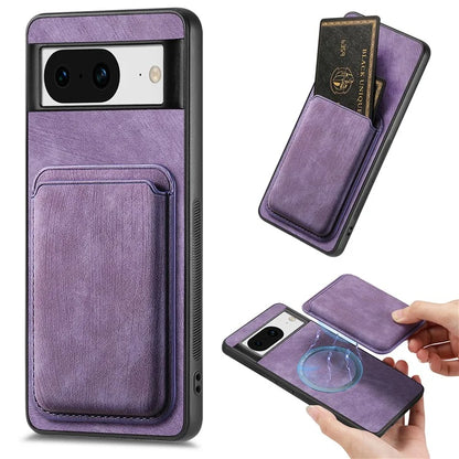 D12 For Google Pixel 8 Anti-scratch Detachable Magnetic Card Case Phone Cover