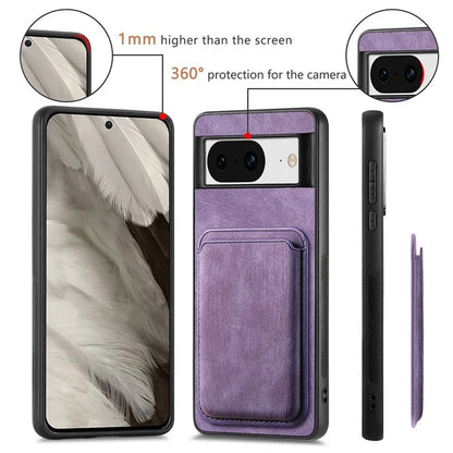 D12 For Google Pixel 8 Anti-scratch Detachable Magnetic Card Case Phone Cover