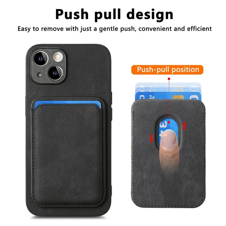 D12 For iPhone 14 Detachable Magnetic Card Case Shockproof Phone Cover