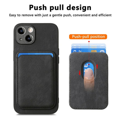 D12 For iPhone 14 Detachable Magnetic Card Case Shockproof Phone Cover