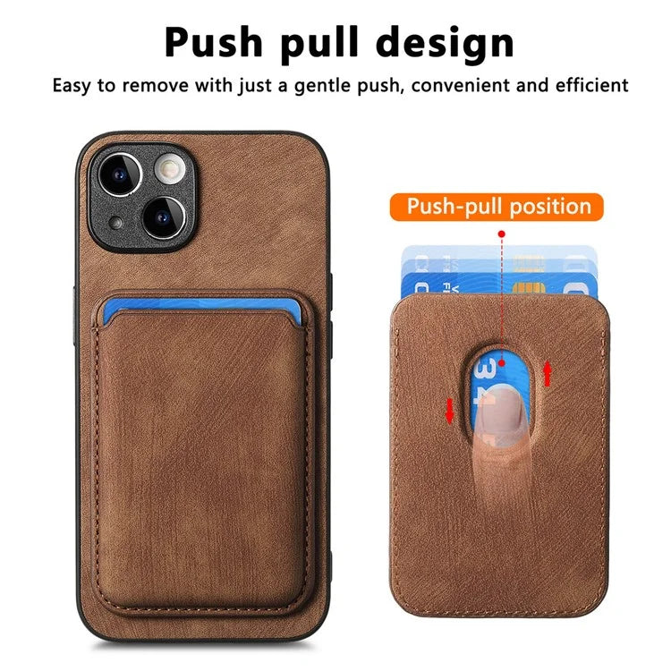 D12 For iPhone 14 Detachable Magnetic Card Case Shockproof Phone Cover