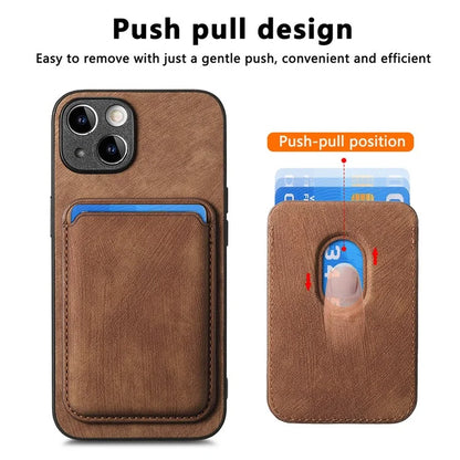 D12 For iPhone 14 Detachable Magnetic Card Case Shockproof Phone Cover