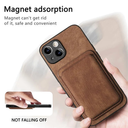 D12 For iPhone 14 Detachable Magnetic Card Case Shockproof Phone Cover