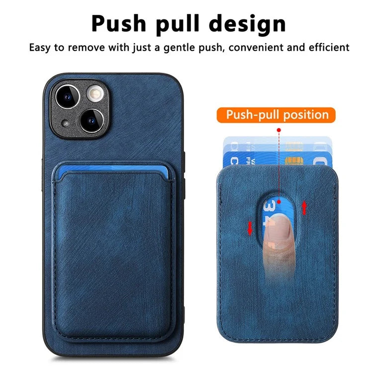 D12 For iPhone 14 Detachable Magnetic Card Case Shockproof Phone Cover